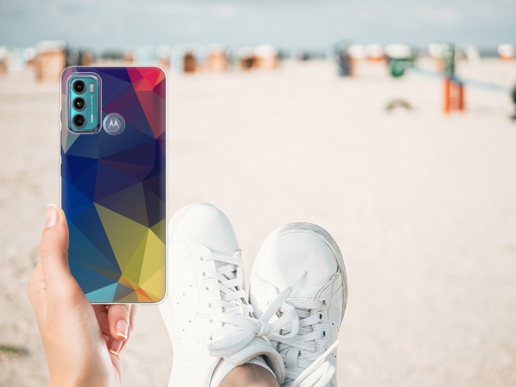 Motorola Moto G60 TPU Hoesje Polygon Dark B2C Telecom
