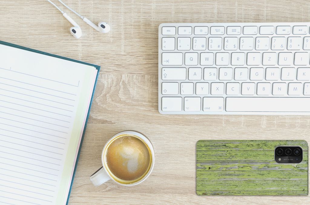 OPPO A54 5G | A74 5G | A93 5G Book Wallet Case Green Wood - B2C Telecom