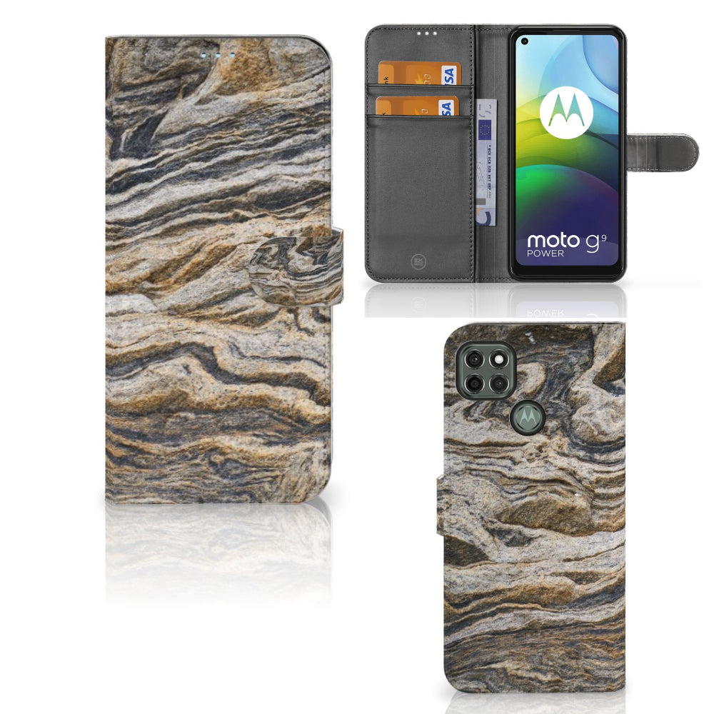 Motorola Moto G9 Power Bookcase Steen