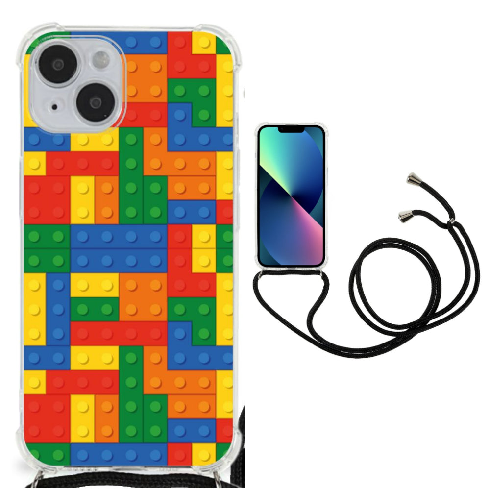 iPhone 14 Doorzichtige Silicone Hoesje Blokken