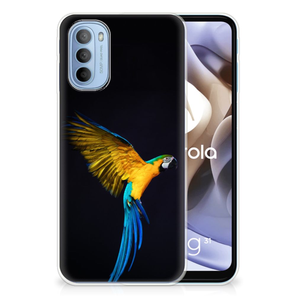 Motorola Moto G31 | G41 TPU Hoesje Papegaai B2C Telecom