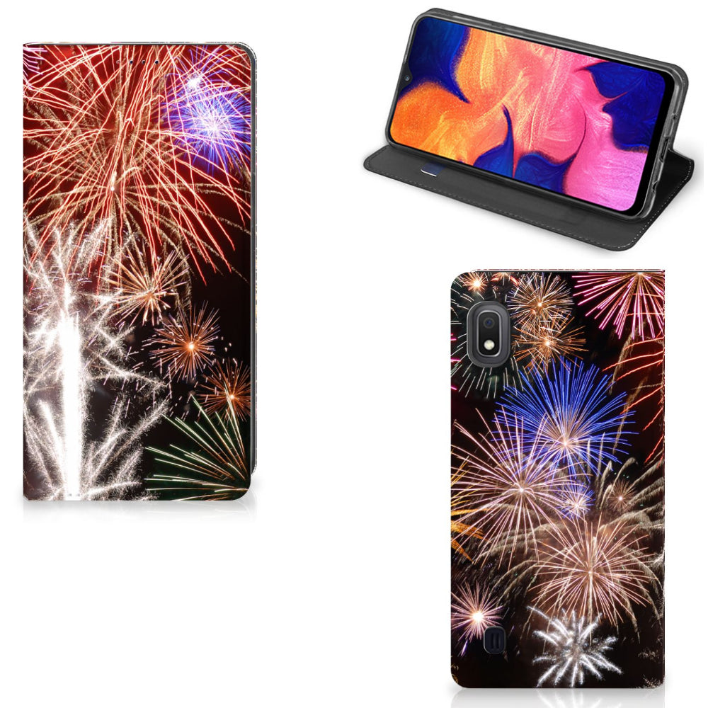 Samsung Galaxy A10 Hippe Standcase Vuurwerk