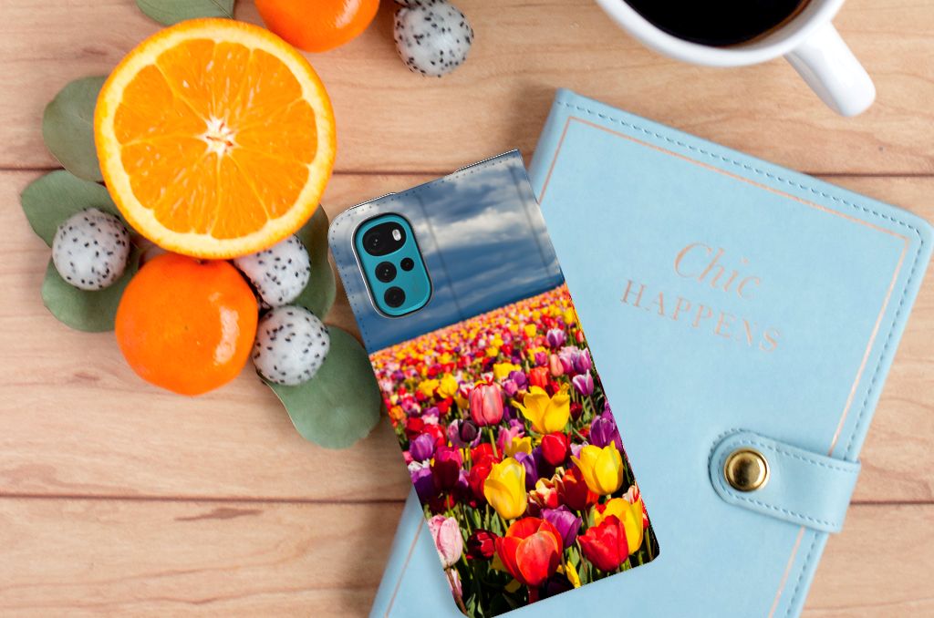 Motorola Moto G22 Smart Cover Tulpen - B2C Telecom