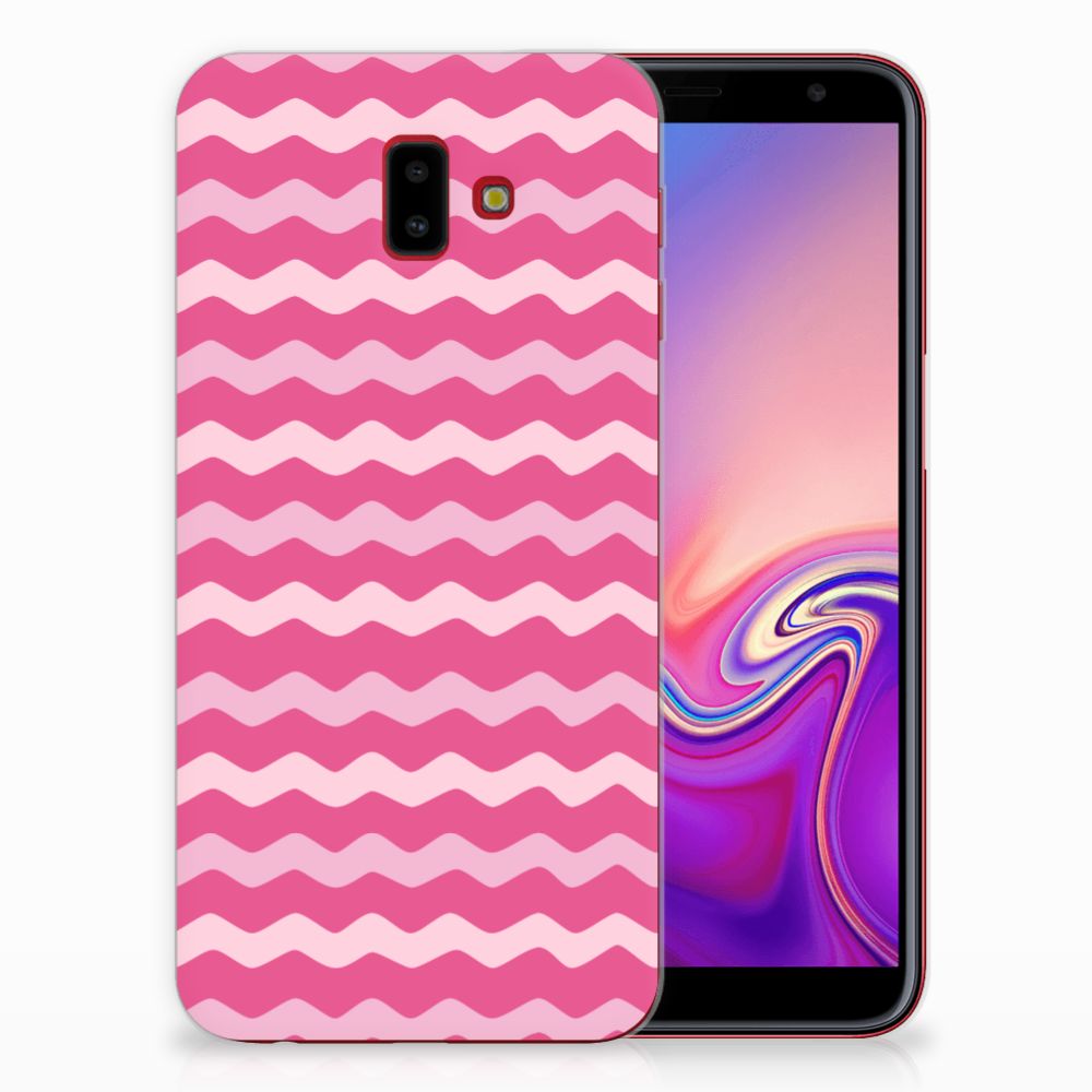 Samsung Galaxy J6 Plus (2018) TPU bumper Waves Pink