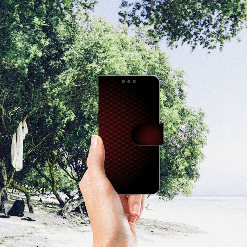 Microsoft Lumia 650 Telefoon Hoesje Geruit Rood