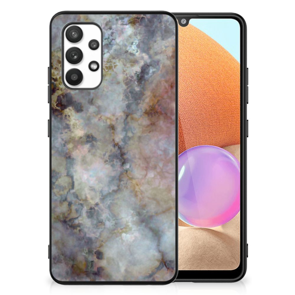 Samsung Galaxy A32 4G | A32 5G Enterprise Editie Marmeren Print Telefoonhoesje Marmer Grijs B2C Telecom