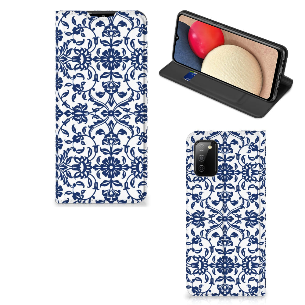 Samsung Galaxy M02s | A02s Smart Cover Flower Blue