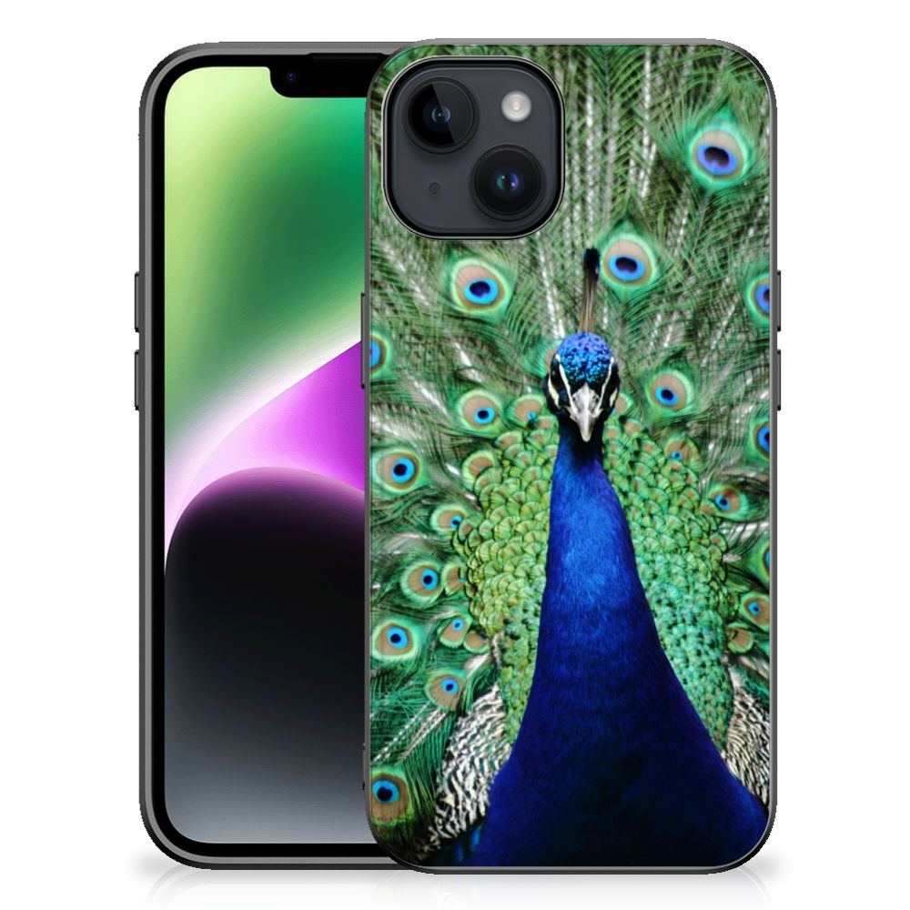 iPhone 15 Dierenprint Telefoonhoesje Pauw