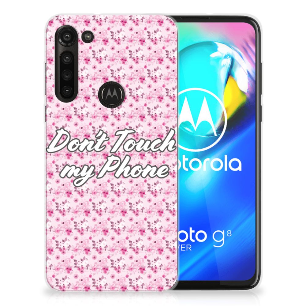 Motorola Moto G8 Power Silicone-hoesje Flowers Pink DTMP