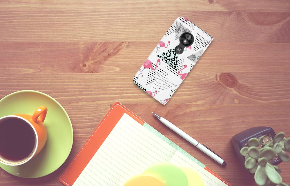 Motorola Moto E5 Play Hoesje maken Flamingo Triangle