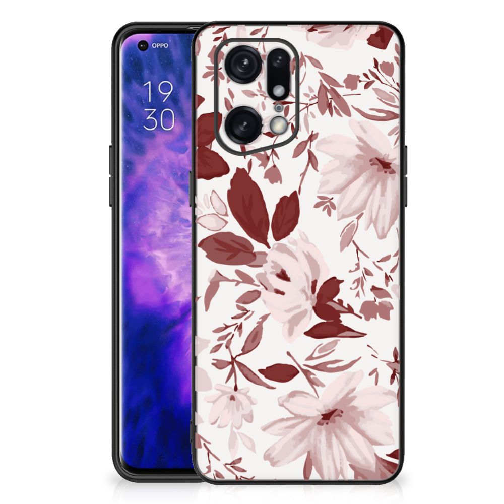 Kleurrijke Telefoonhoesje OPPO Find X5 Pro Watercolor Flowers B2C Telecom