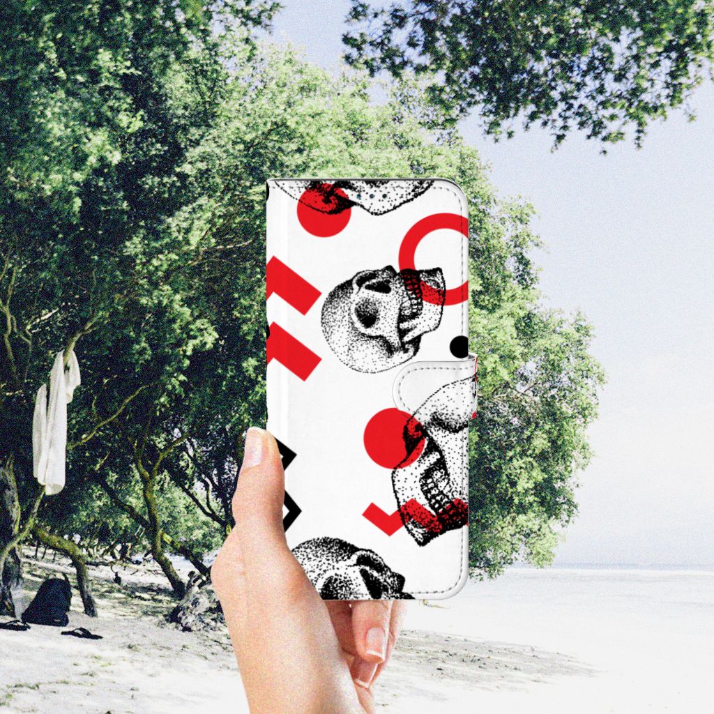 Telefoonhoesje met Naam Nokia G50 Skull Red