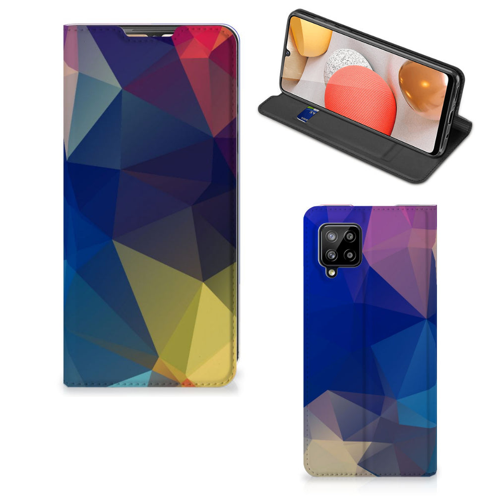 Samsung Galaxy A42 Stand Case Polygon Dark