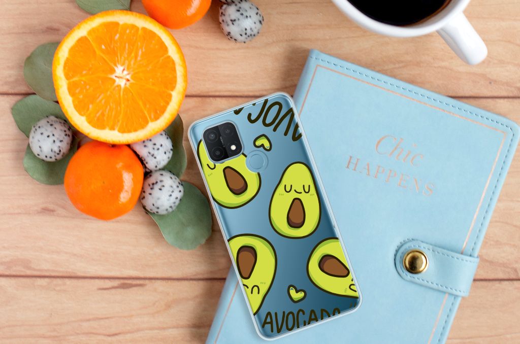 OPPO A15 Telefoonhoesje met Naam Avocado Singing B2C Telecom