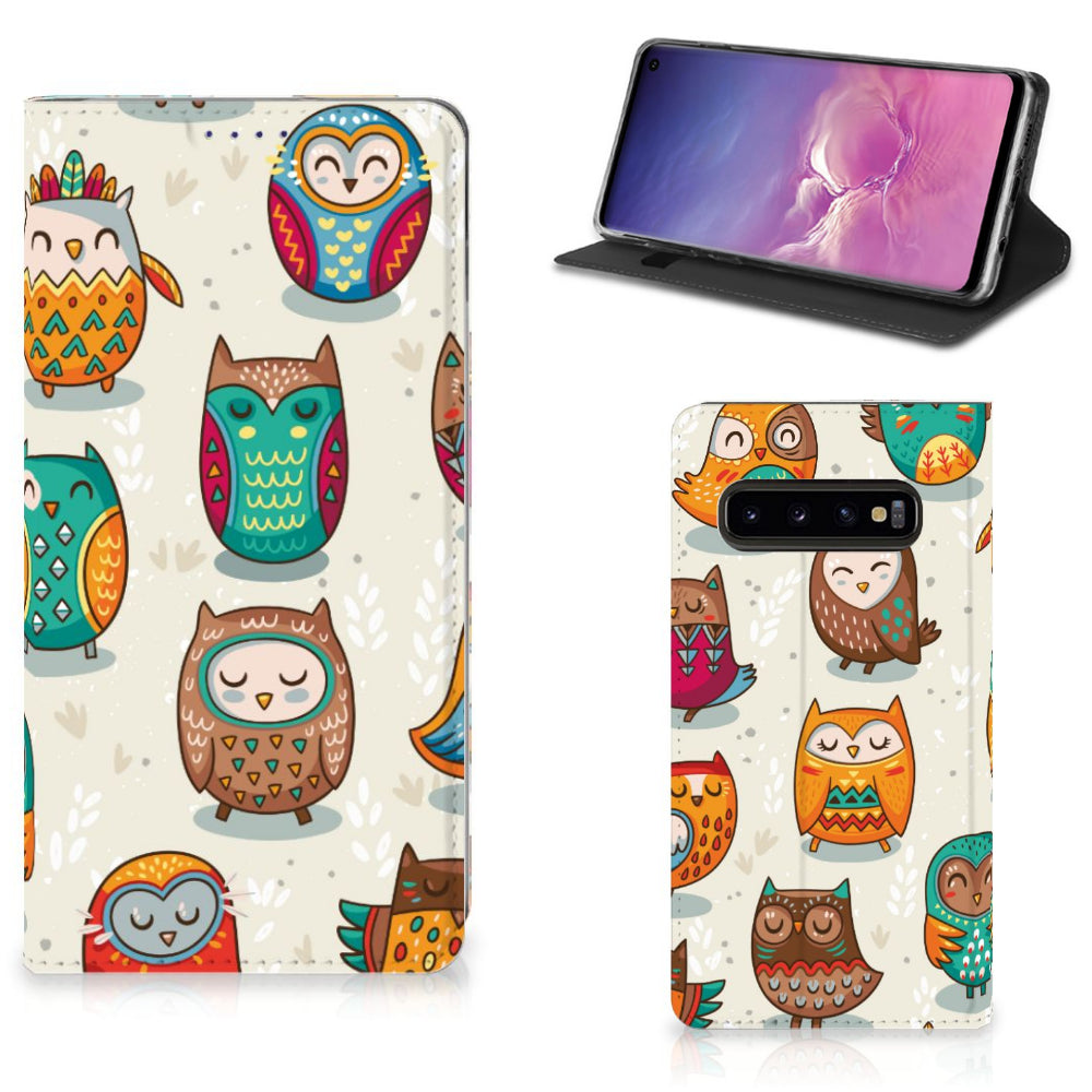 Samsung Galaxy S10 Hoesje maken Vrolijke Uilen