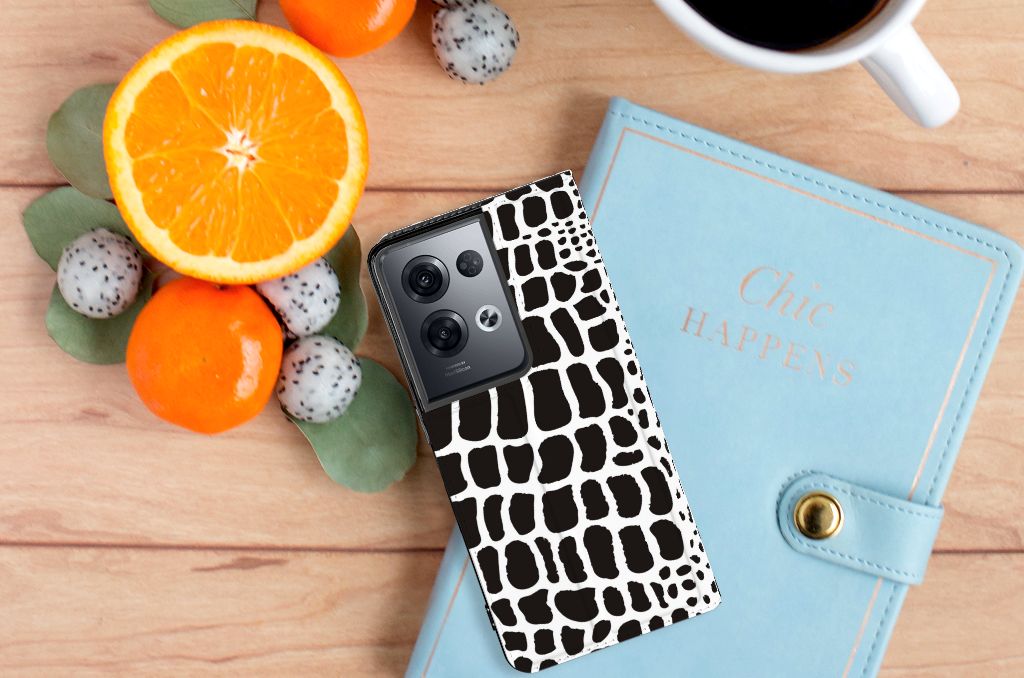 OPPO Reno8 Pro Hoesje maken Slangenprint - B2C Telecom