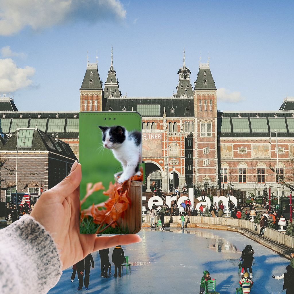 Huawei P10 Lite Telefoonhoesje met Pasjes Kitten