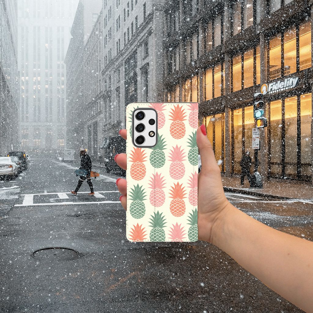 Samsung Galaxy A53 Flip Style Cover Ananas - B2C Telecom