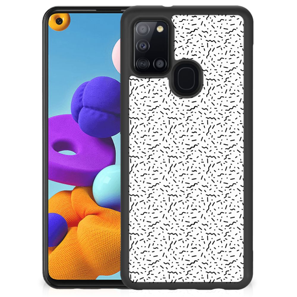 Samsung Galaxy A21s Bumper Case Stripes Dots
