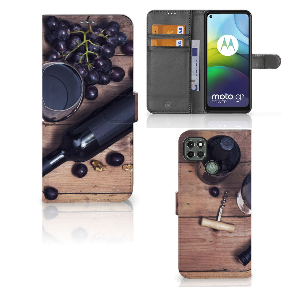 Motorola Moto G9 Power Book Cover Wijn