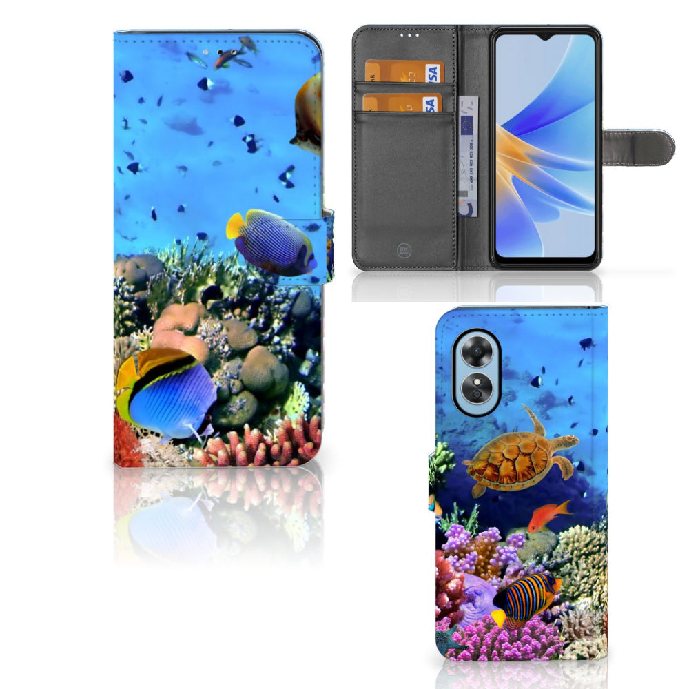 OPPO A17 Telefoonhoesje met Pasjes Vissen
