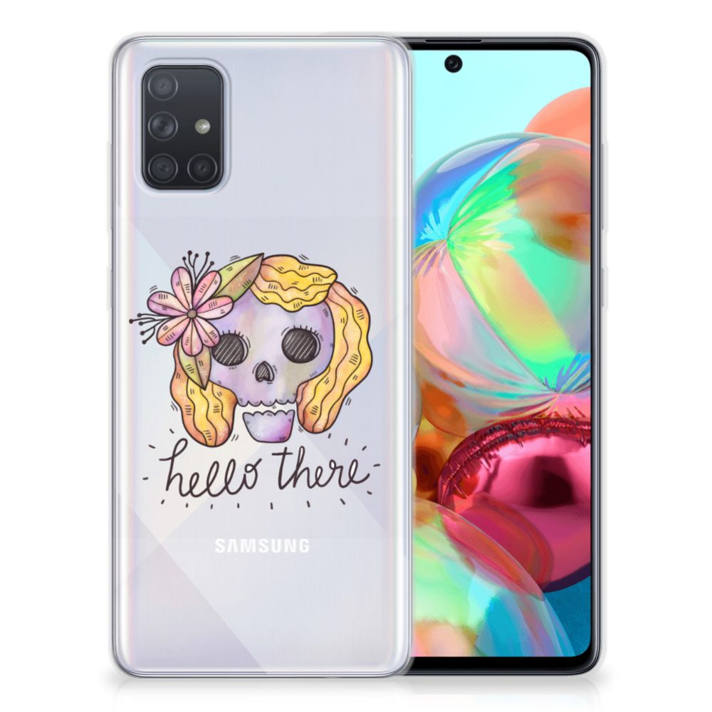 Silicone Back Case Samsung Galaxy A71 Boho Skull B2C Telecom