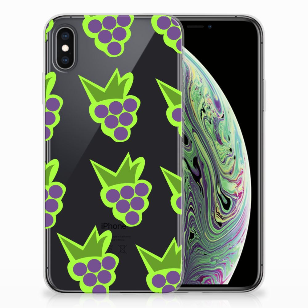 Apple iPhone Xs Max Siliconen Case Druiven