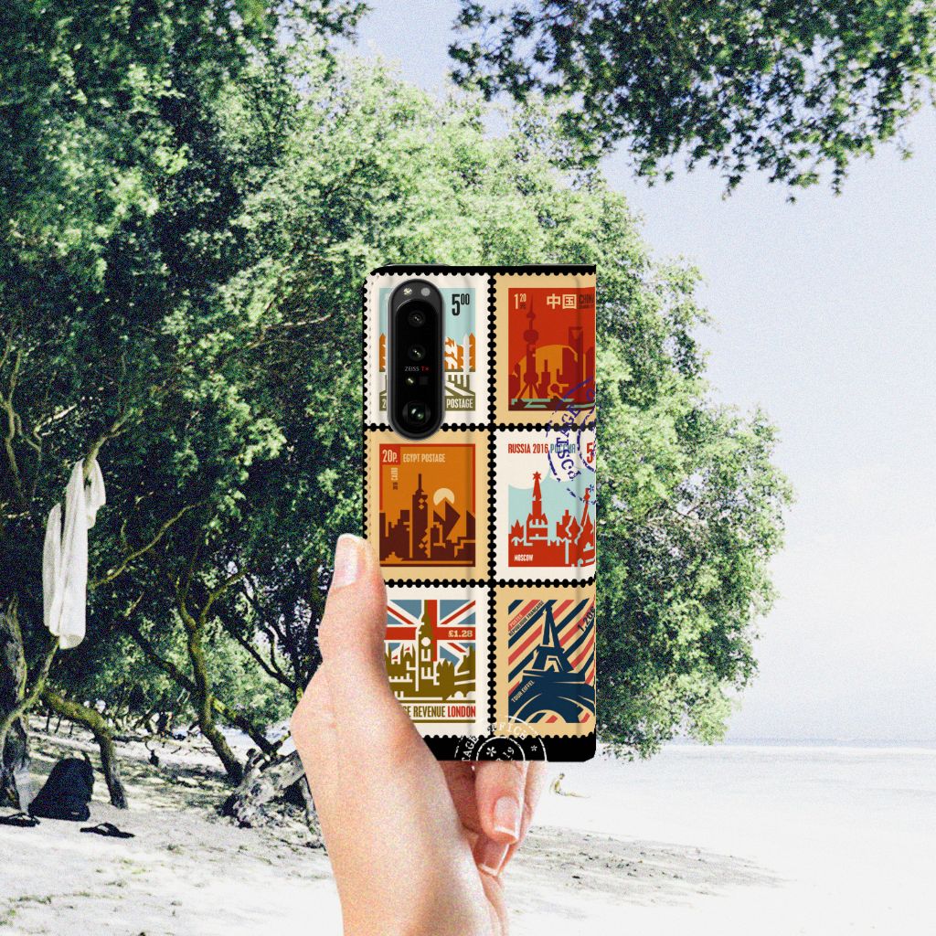 Sony Xperia 5 III Book Cover Postzegels - B2C Telecom