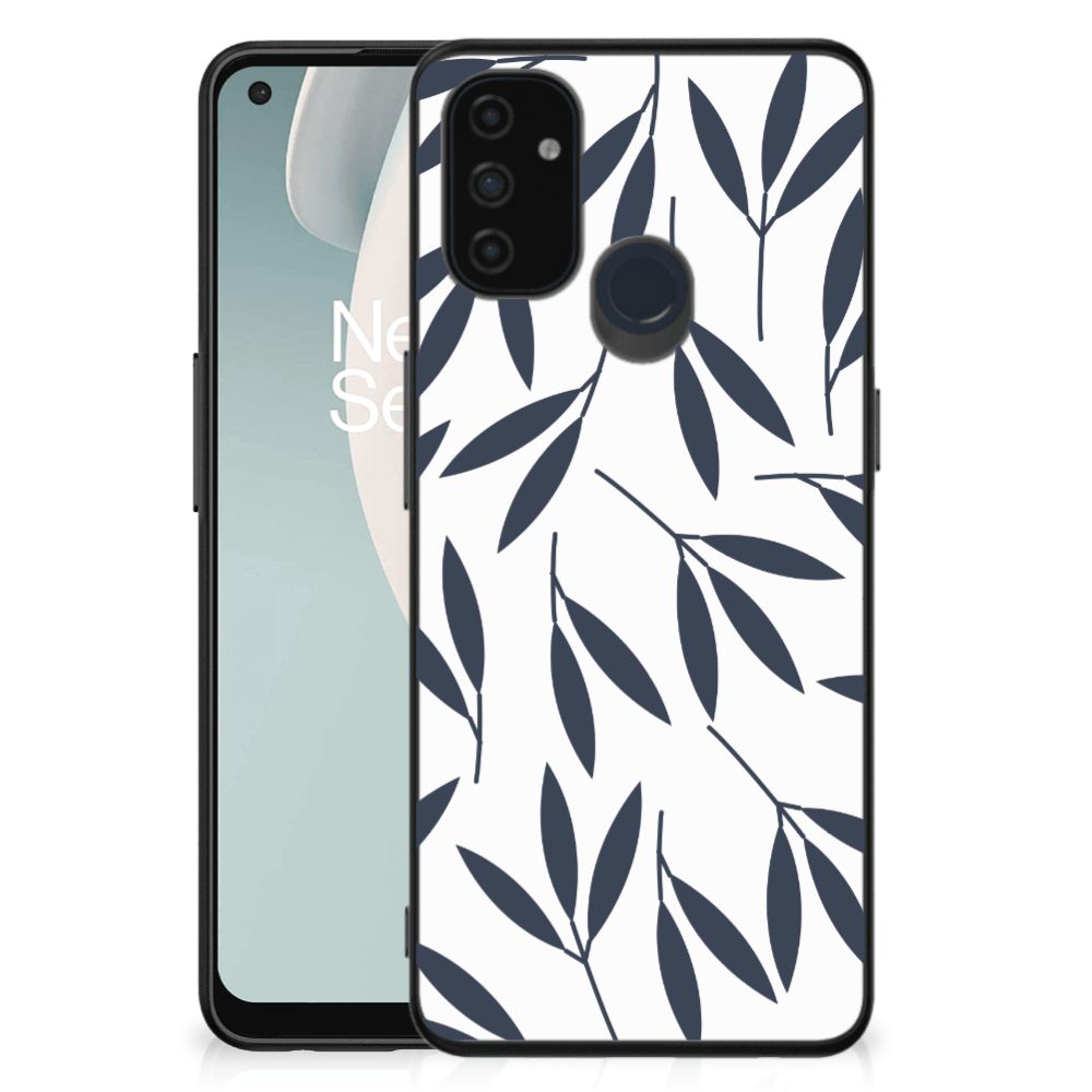 OnePlus Nord N100 Bloemen Hoesje Leaves Blue B2C Telecom