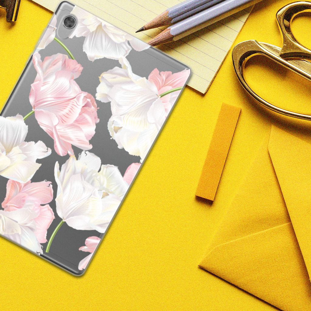 Lenovo Tab M10 HD (2de generatie) Siliconen Hoesje Lovely Flowers - B2C Telecom