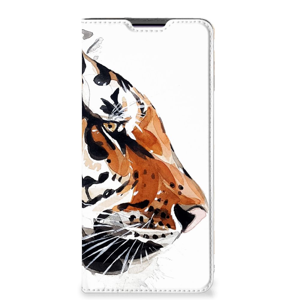 Bookcase Motorola Edge 30 Pro Watercolor Tiger - B2C Telecom