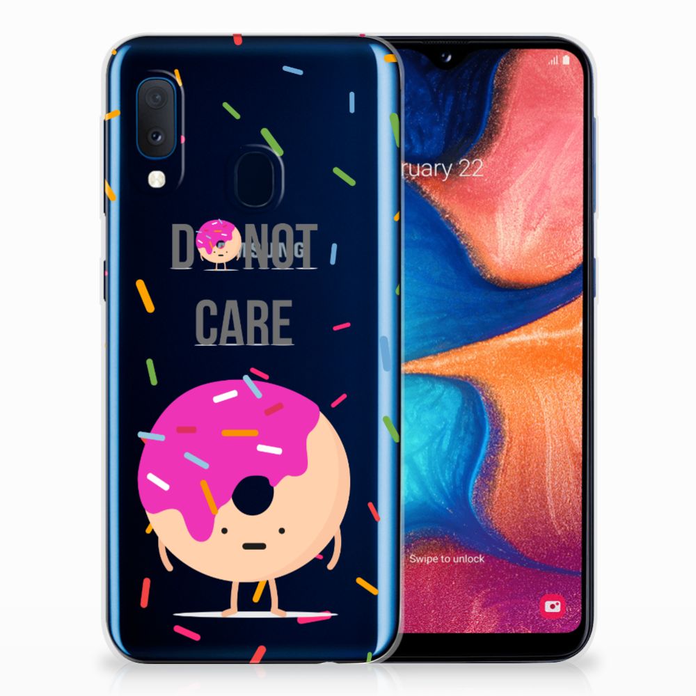 Samsung Galaxy A20e Siliconen Case Donut Roze