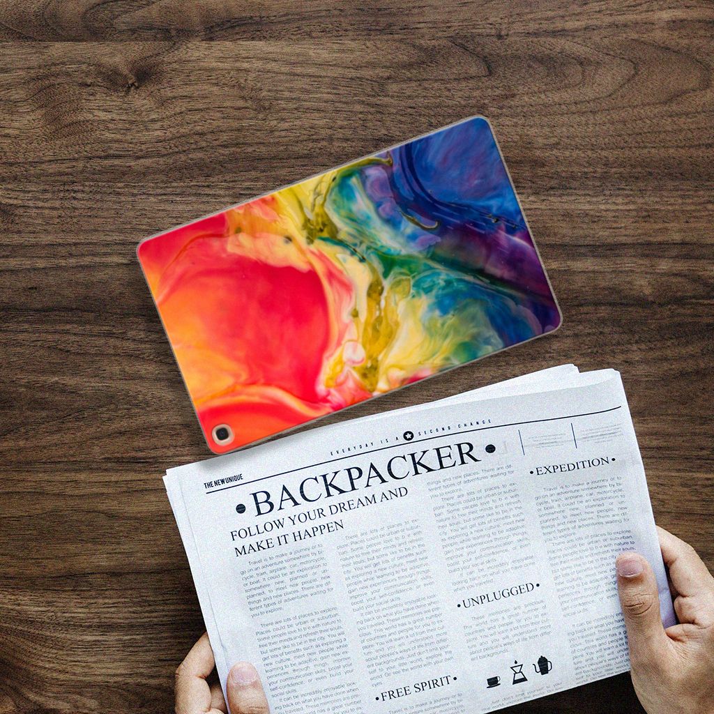 Tablethoes Samsung Galaxy Tab A 10.1 (2019) Watercolor Dark