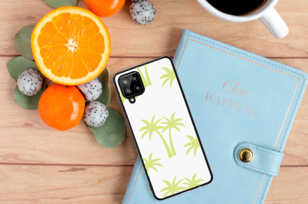 Samsung Galaxy A12 Bloemen Hoesje Palmtrees B2C Telecom