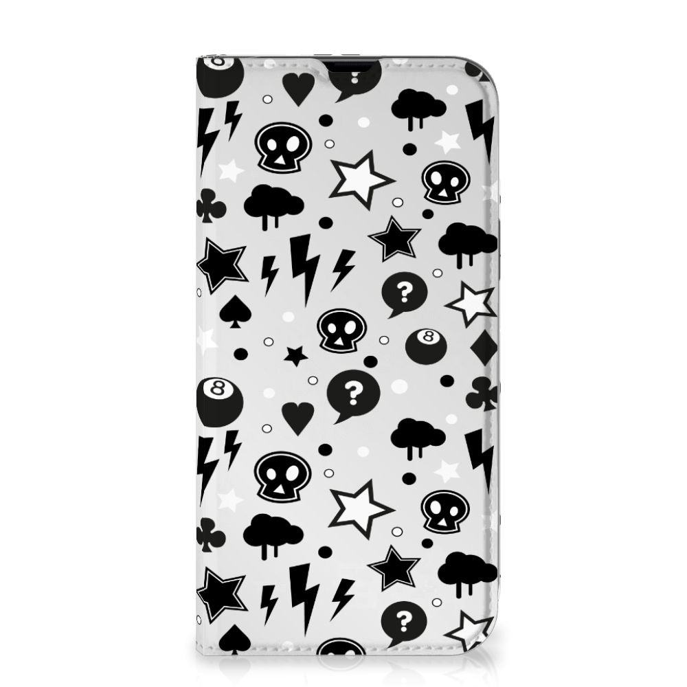 Mobiel BookCase iPhone 13 Pro Max Silver Punk - B2C Telecom