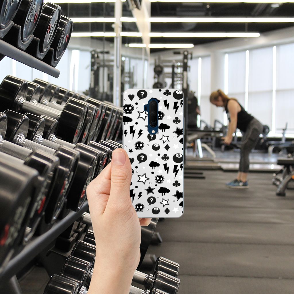 Silicone Back Case OnePlus 7T Pro Silver Punk