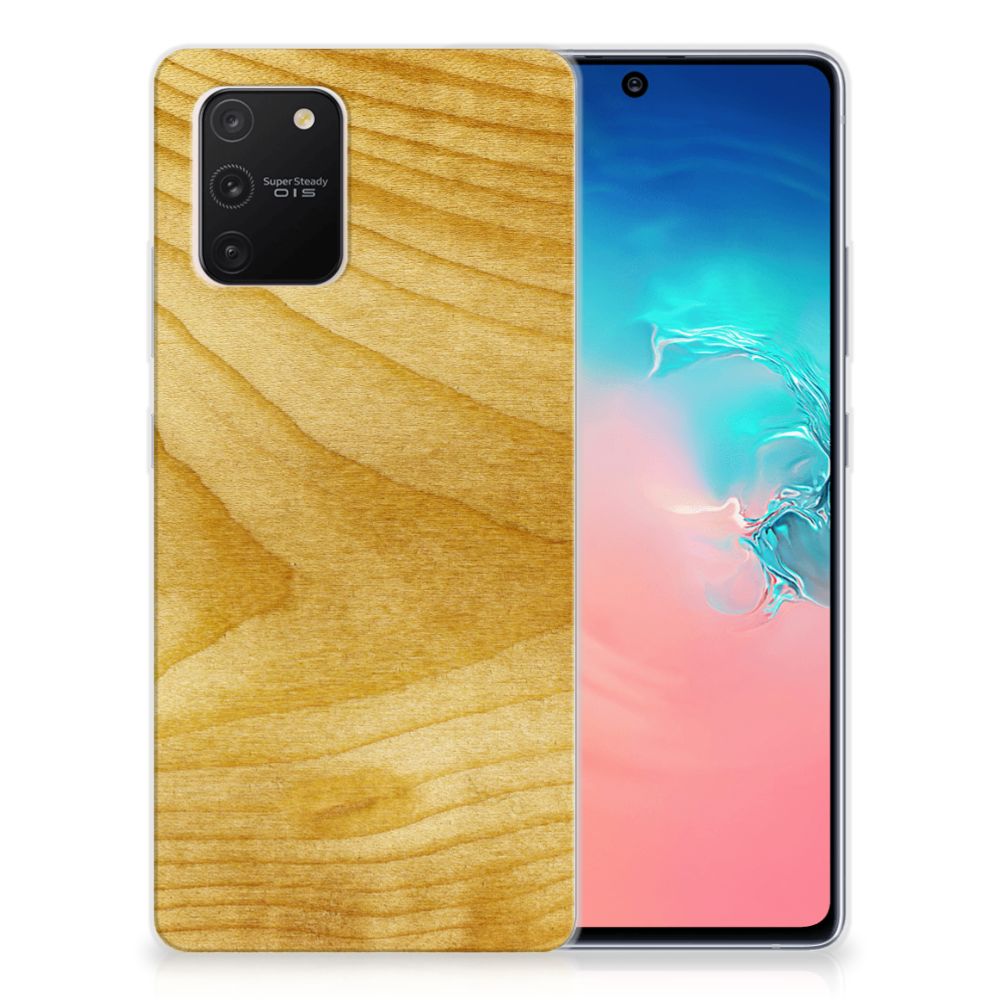 Samsung Galaxy S10 Lite Bumper Hoesje Licht Hout B2C Telecom