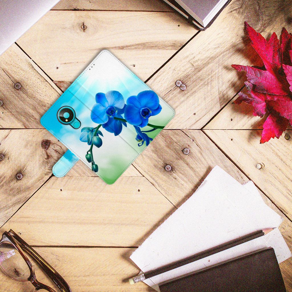 Nokia 3.4 Hoesje Orchidee Blauw - Cadeau voor je Moeder