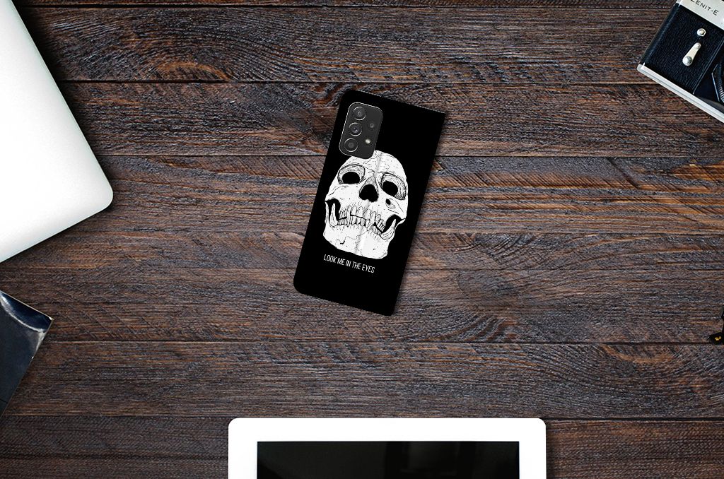 Mobiel BookCase Samsung Galaxy A72 (5G/4G) Skull Eyes