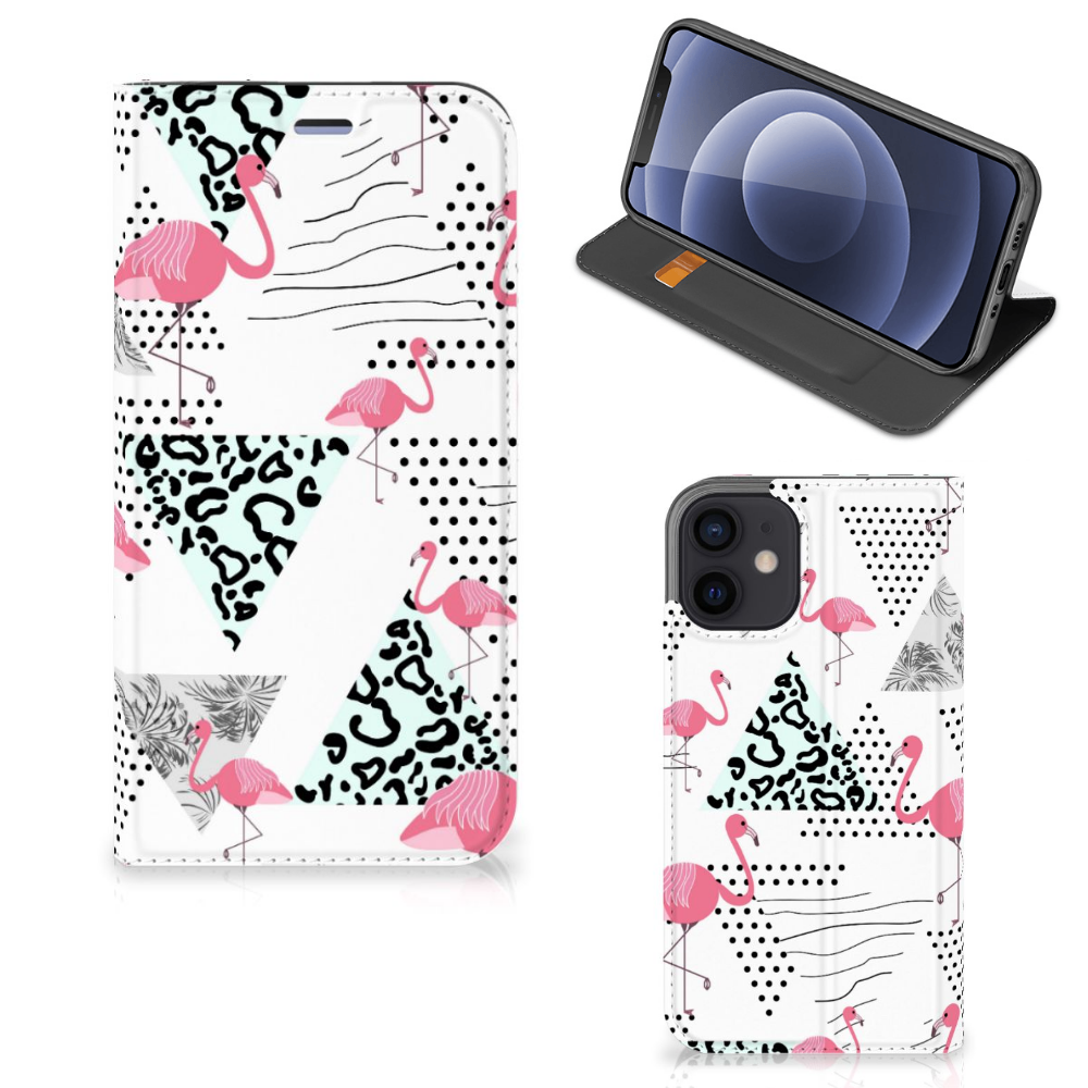 iPhone 12 Mini Hoesje maken Flamingo Triangle - B2C Telecom