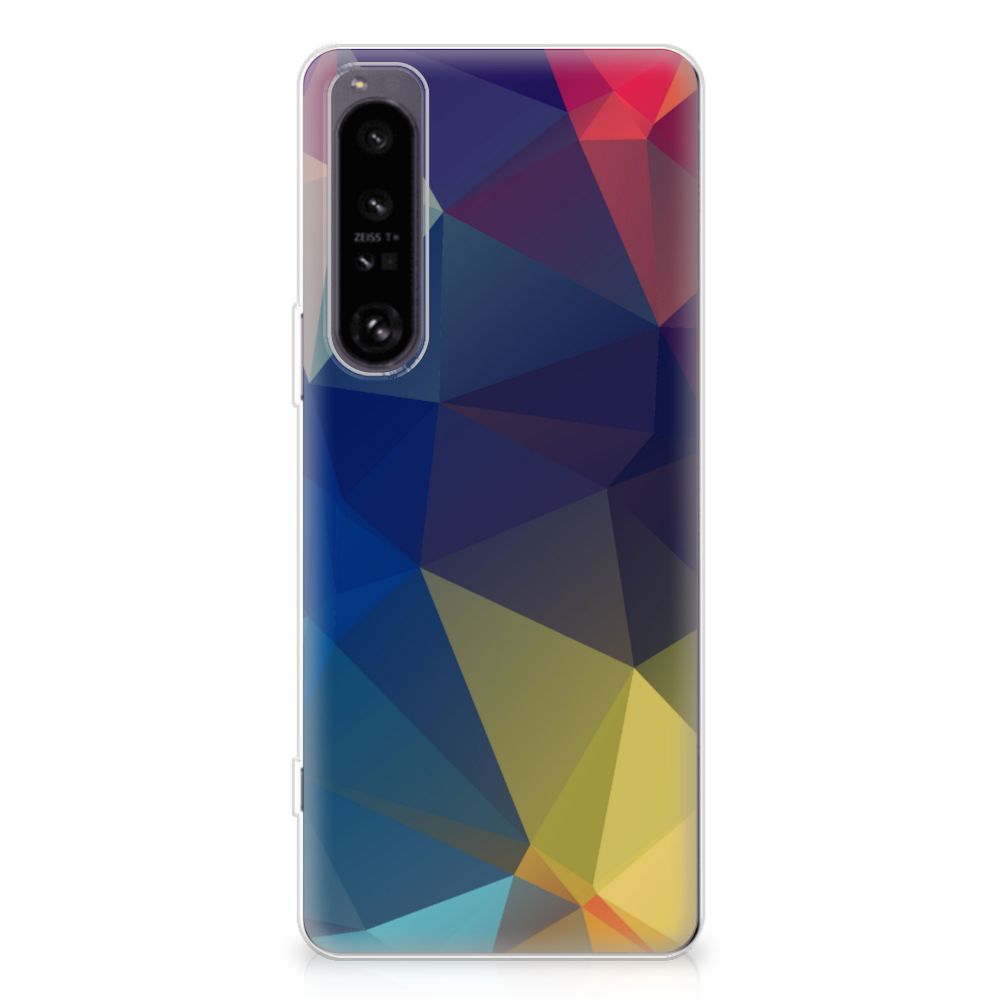 Sony Xperia 1 IV TPU Hoesje Polygon Dark B2C Telecom