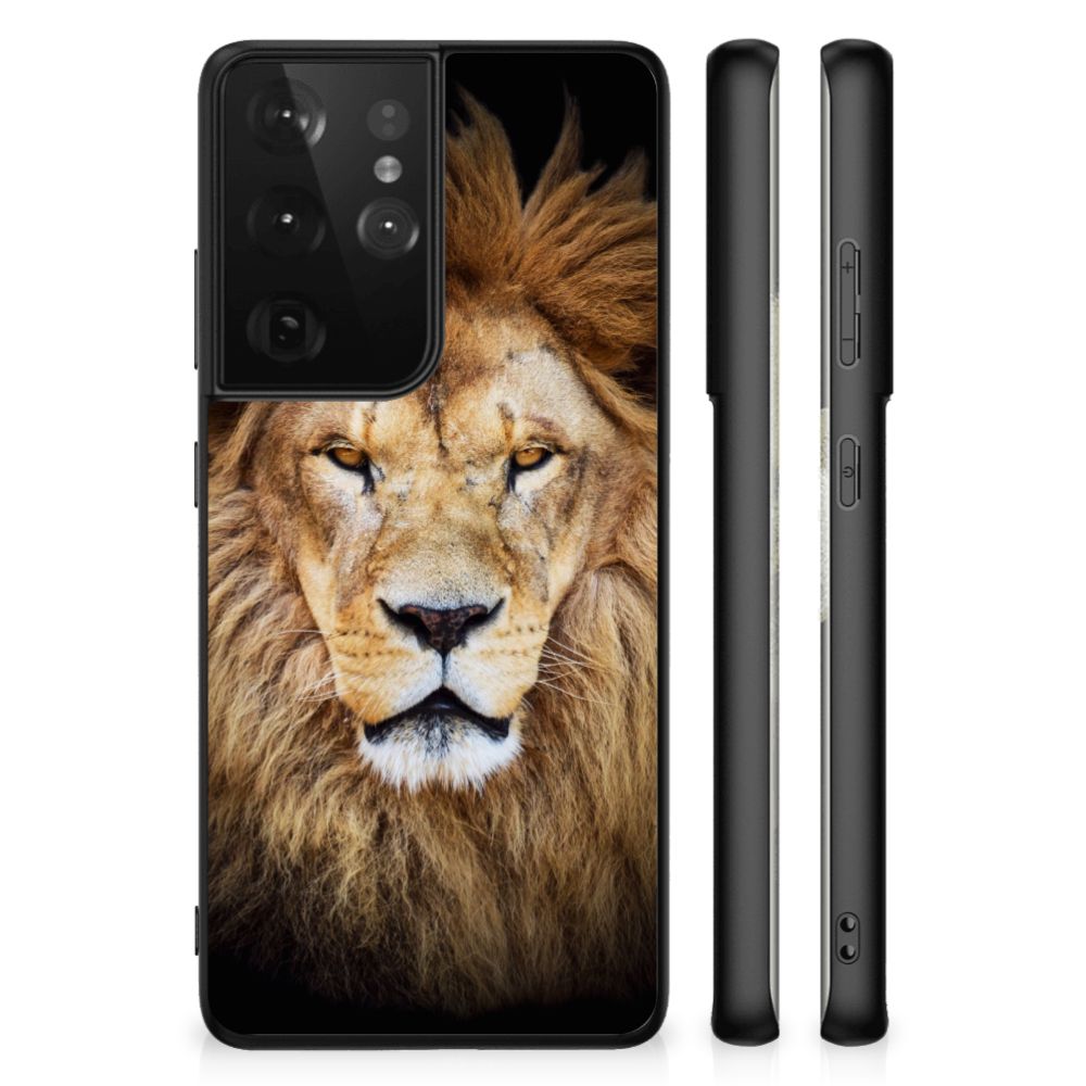 Samsung Galaxy S21 Ultra Dierenprint Telefoonhoesje Leeuw B2C Telecom