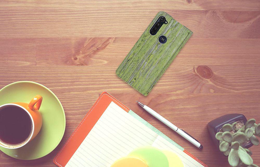 Motorola Moto G Pro Book Wallet Case Green Wood - B2C Telecom