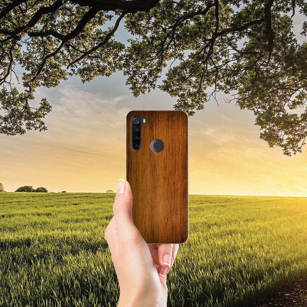 Xiaomi Redmi Note 8T Bumper Hoesje Donker Hout B2C Telecom