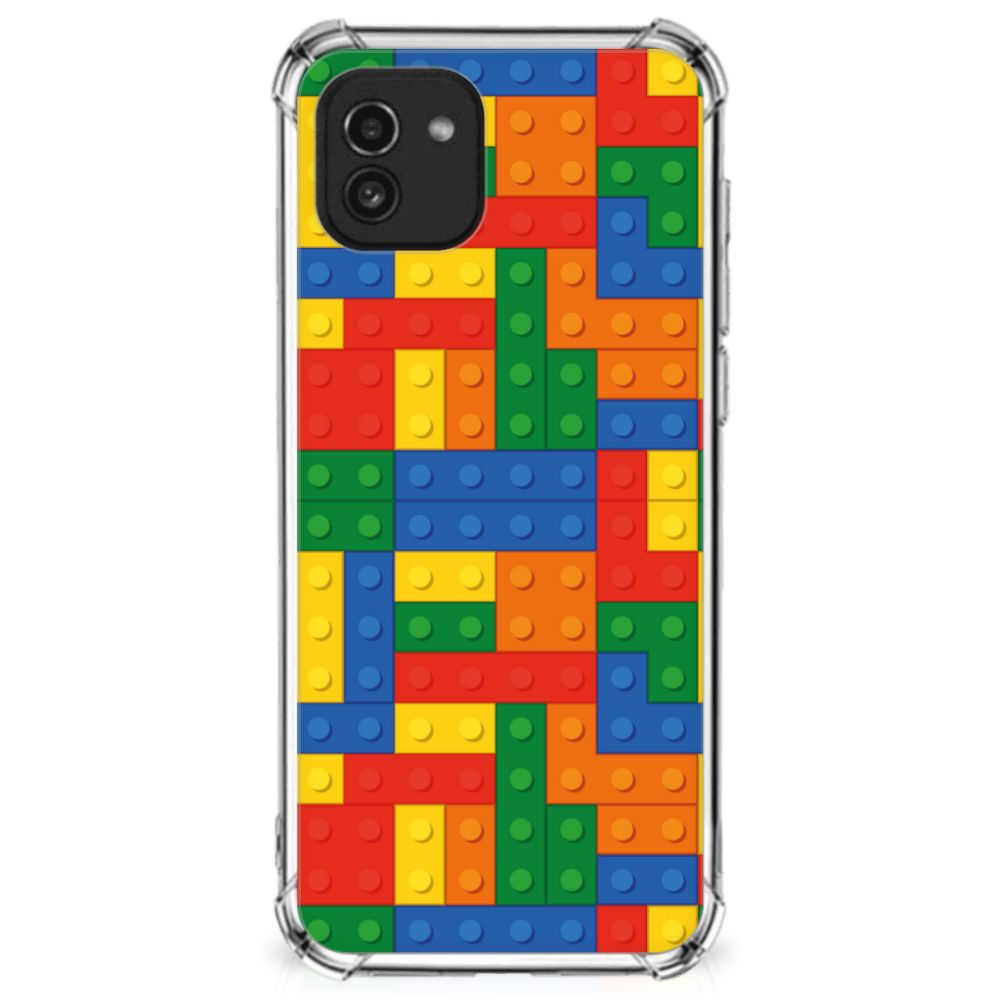 Samsung Galaxy A03 Doorzichtige Silicone Hoesje Blokken