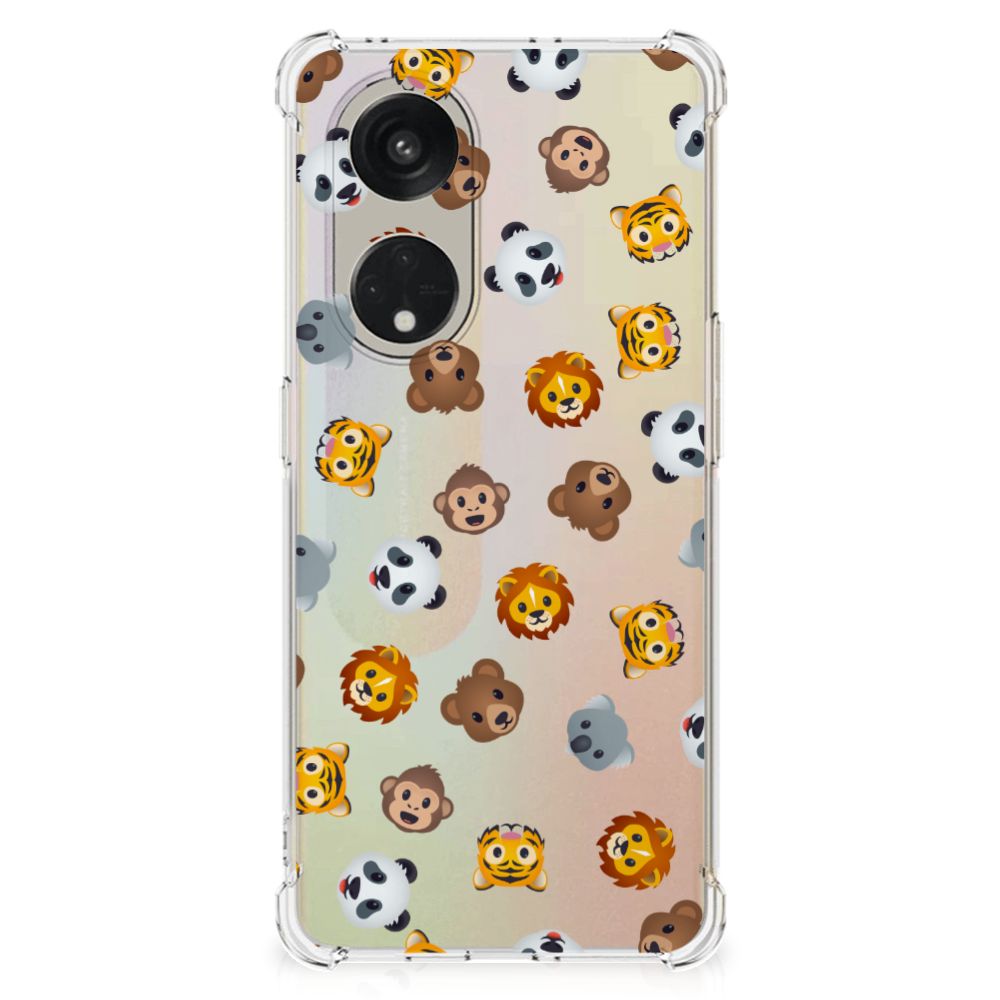 Doorzichtige Silicone Hoesje voor OPPO Reno8 T 5G Dieren Emojis B2C Telecom