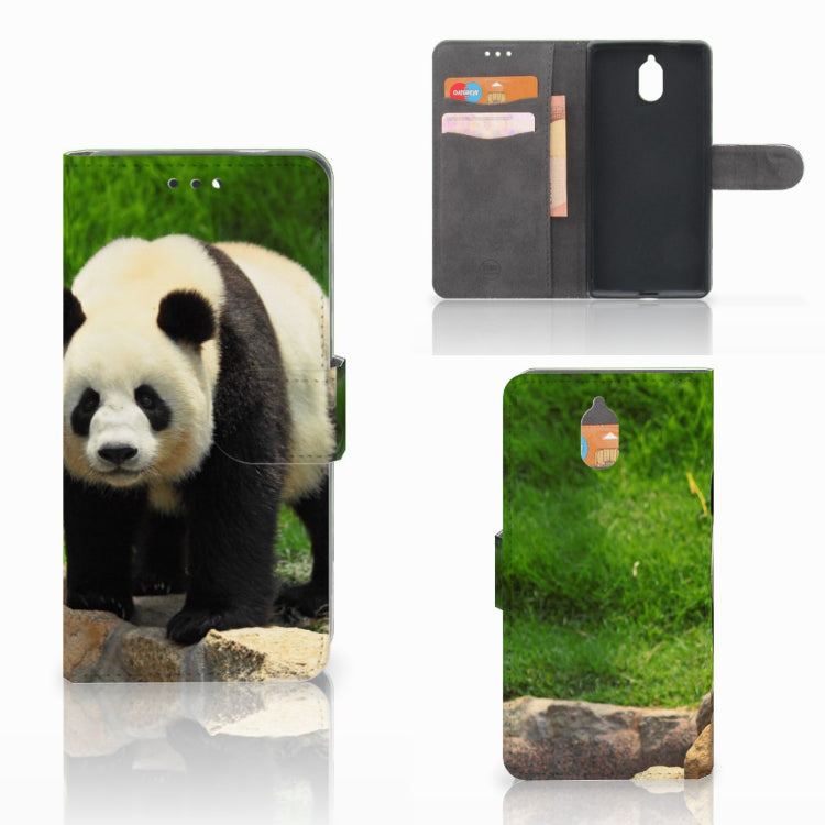 Nokia 3.1 (2018) Telefoonhoesje met Pasjes Panda
