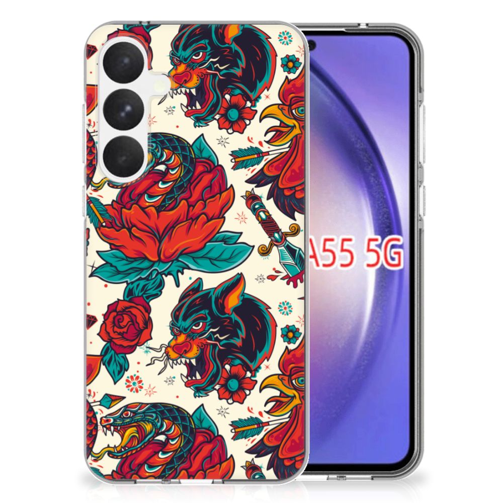 Siliconen Hoesje met foto voor Samsung Galaxy A55 Old Skool