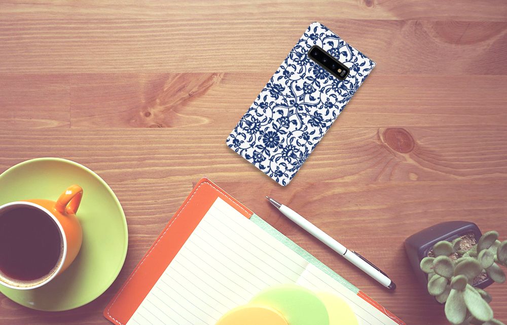 Samsung Galaxy S10 Plus Smart Cover Flower Blue
