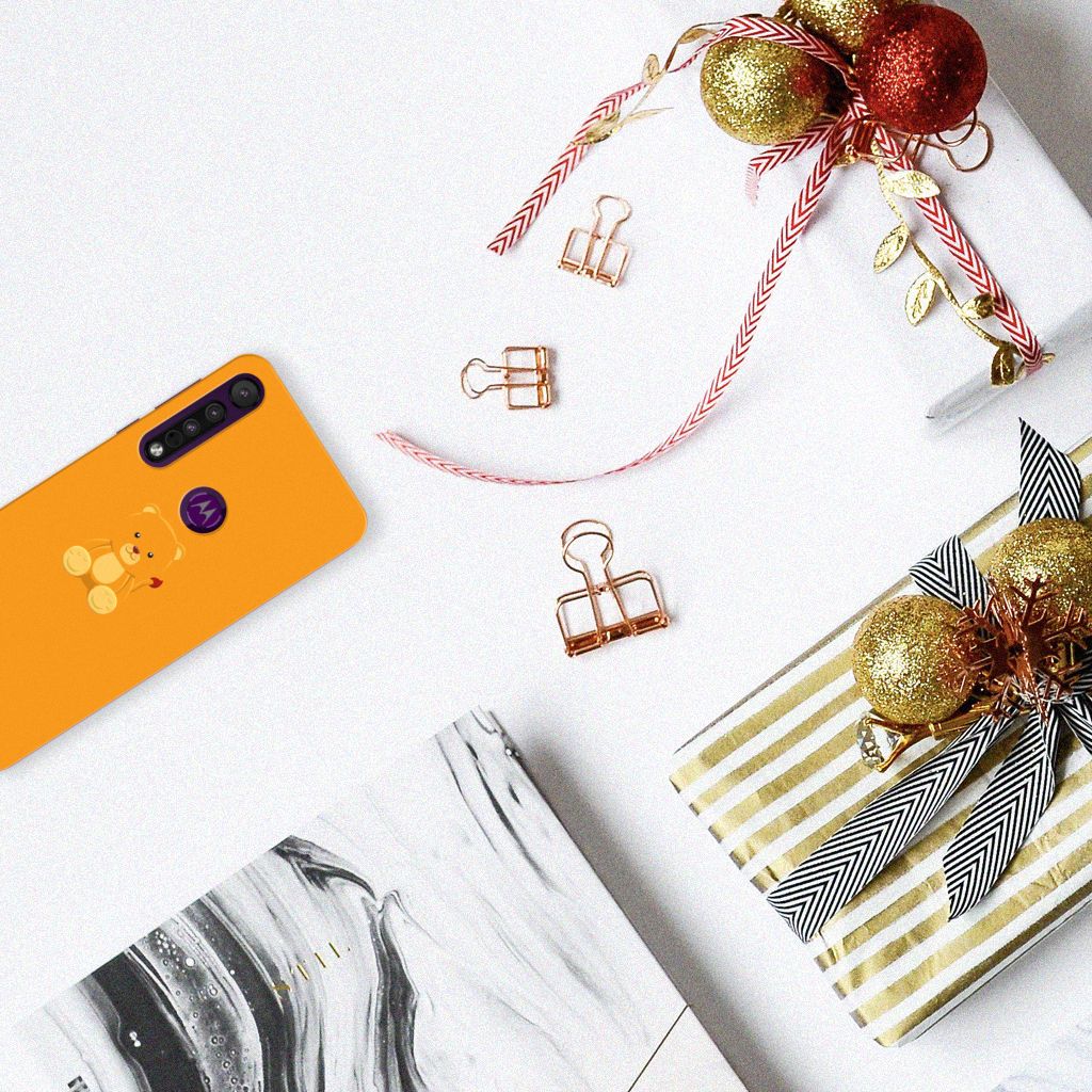 Motorola One Macro Telefoonhoesje met Naam Baby Beer B2C Telecom